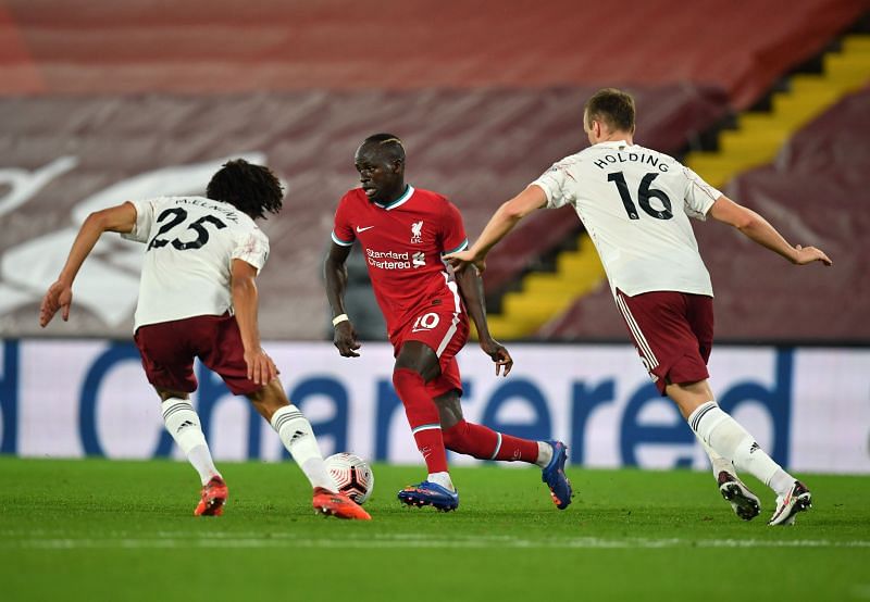 Arsenal's defenders were not given a moment's peace by Liverpool's incessant high press
